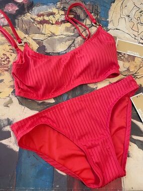 2PC Coral swimsuit